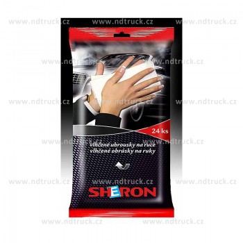 Ubrousky na ruce vlhčené SHERON, 24ks, 1720012