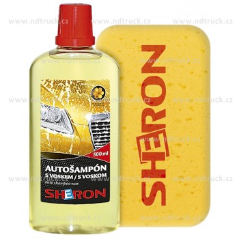 Autošampon s voskem + houba SHERON 500ml, 1514235