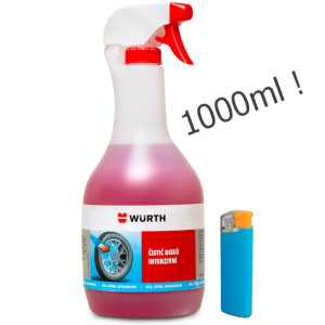 Čistič disků WÜRTH, 1000ml, 0893476, intenzivní, AL, plechových, rozprašovač, wurth, růžový, 1L