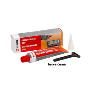Tmel těsnící a lepící, na motor, GASKET SPECIÁL, 300st.C, WÜRTH, černý, 70ml, hmota, silikon, wurth, tuba, kartuš, barva černá, 0890323