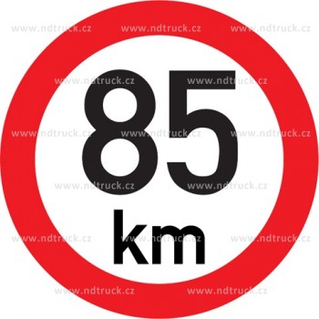 Označení rychlosti vozidla  85km - samolepka/200mm