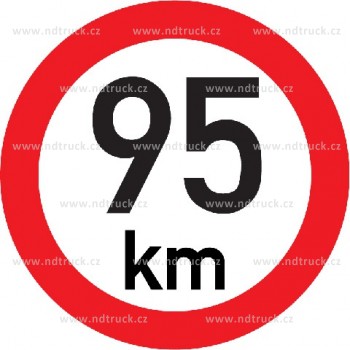 Označení rychlosti vozidla  95km - samolepka/200mm