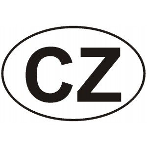 Označení CZ vnější - samolepka/180mm