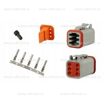 Svorkovnice konektor 6pin DEUTSCH, vodotěsná, svítilny RGV1, zástrčka