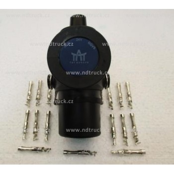 Zástrčka 15pol., ISO 12098 ADR, GGVS  24V, TAT, piny na zalisování, konektory