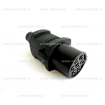 Zástrčka 7-pin, plast, černá