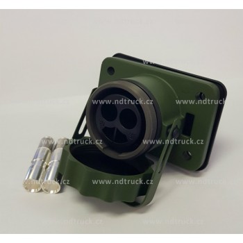 Zásuvka pomocného startu 24V, 2-pól, 52500027000, 50mm2, 1000A, bez ZADNÍ KRYTKY!