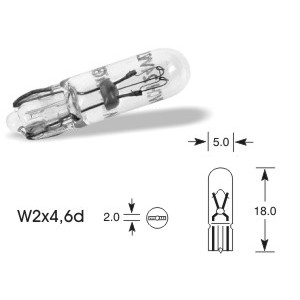 autožárovka 12V, 1,2W celosklo, EL286