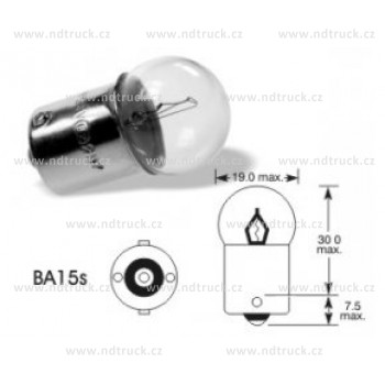 autožárovka 24V, 5W Ba15s  