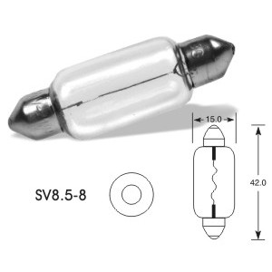 autožárovka 24V, 15W sufit. SV 8,5 15x42