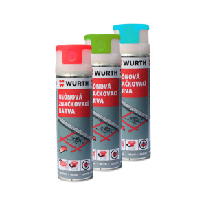 Barva značkovací, neon sprej, WÜRTH 500ml, ORANŽOVÁ, 0893199181, wurth