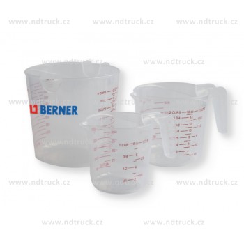 Sada odměrných nádob, BERNER, 152213, sada 3ks, 250-500-1000ml, 152213