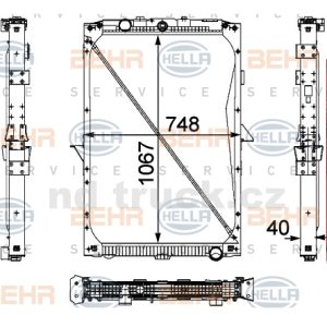 Chladič vody DAF XF105, 8MK376733711