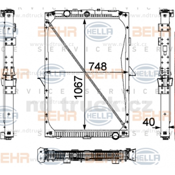 Chladič vody DAF XF105, 8MK376733711