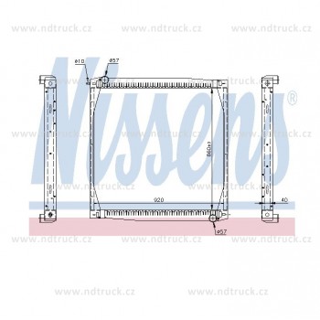 Chladič vody SCANIA 4 NISSENS, 64069A