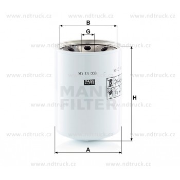 Filtr hydrauliky WD13003x CAT