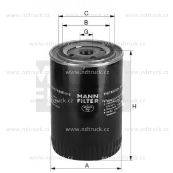 Filtr oleje W11102/15 MBU GRADER