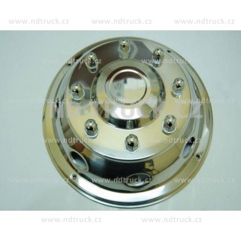 Kryt matic kola 19,5 vypouklý přední s kryty matic 8, NEREZ, 500A2A-594F