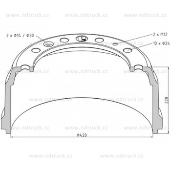 Brzdový buben DAF,106.064-00A