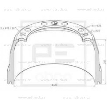 Brzdový buben VOLVO, MDB1162
