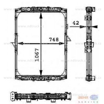 Chladič vody DAF XF95, 8MK376721541