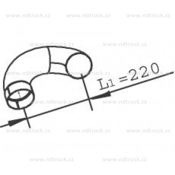 Trubka výfuku DAF, LF45 DINEX, DIN21724