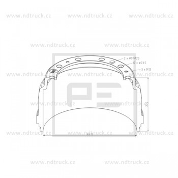 Brzdový buben SCANIA PE,126.074-00