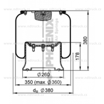Měch vzduchový SCANIA, PHOENIX, 1D28B9