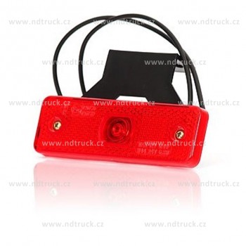 Svítilna obrysová LED, W44 s držákem červená, zadní, W44/C 