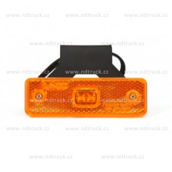 Svítilna obrysová LED, W44 s držákem oranžová, boční, W44/Z