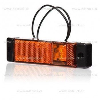 Svítilna obrysová LED, W45 oranžová, boční