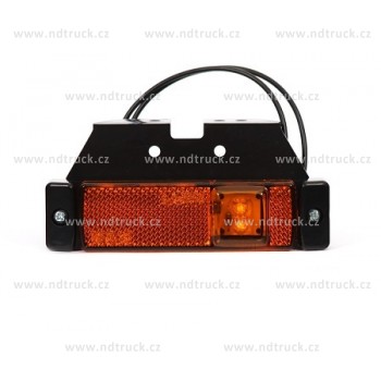 Svítilna obrysová LED, W45 s držákem oranžová, boční, W45/Z