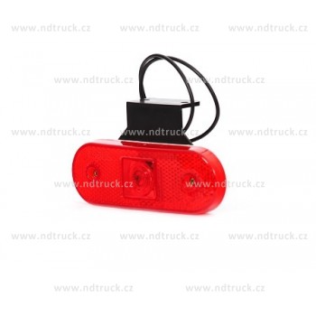 Svítilna obrysová LED, W47, s držákem červená, zadní