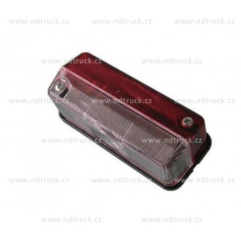 Svítilna obrysová červenobílá, boční, šroubky MART, 12-24V, na sufitku