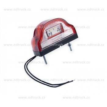 Osvětlení SPZ, LED W72 červené, boule