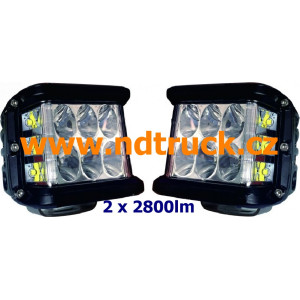 Sada světel LED pracovních s bočním přísvitem, STUEUL0061, 2x2800lm !