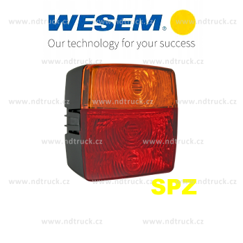 Svítilna skupinová 3-dílná kostka, 104x99, 6WAKC110ASTN, LT4.100, vozík, sdružená, s SPZ