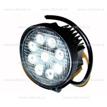 Světlomet pracovní LED pr.116  9diod x3W, hliníkové tělo, W090-F