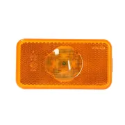 Svítilna obrysová, VOLVO, SCANIA, LED, oranžová, 12/24V, bílá záda, svorkovnice, náhrada, spona