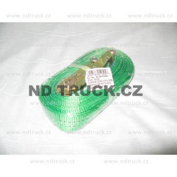 Pás upínací 2t, 8m s ráčnou / zelený / jednodílný