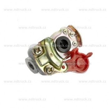 Hlavice vzduchu červená M16x1,5, pevná nízká, spojka