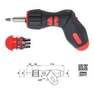 Šroubovák, ráčna, WÜRTH, 4048539714971, se zásobníkem bitů, LED světlo, wurth, multi, 06136401, ruční