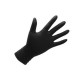 Rukavice gumové WURTH, 100ks, delší, 0899470372, NITRIL, jednorázové, velikost XL, černé, pryžové